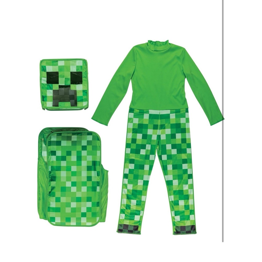 Minecraft 'Pop Out' Creeper Classic Costume boys size 4-6 - Picture 3 of 7